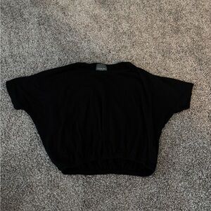 Black crop tip with elastic waist